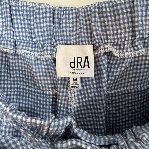 dRA Los Angeles Fog Blue Gingham Parachute Pants | Medium | Anthropologie - Picture 9 of 14